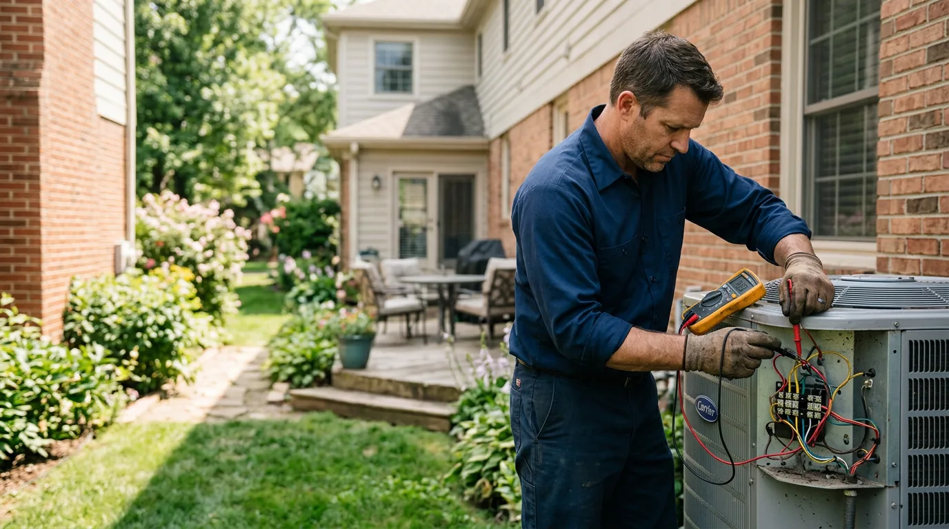 HVAC technician working near Shirley, NY